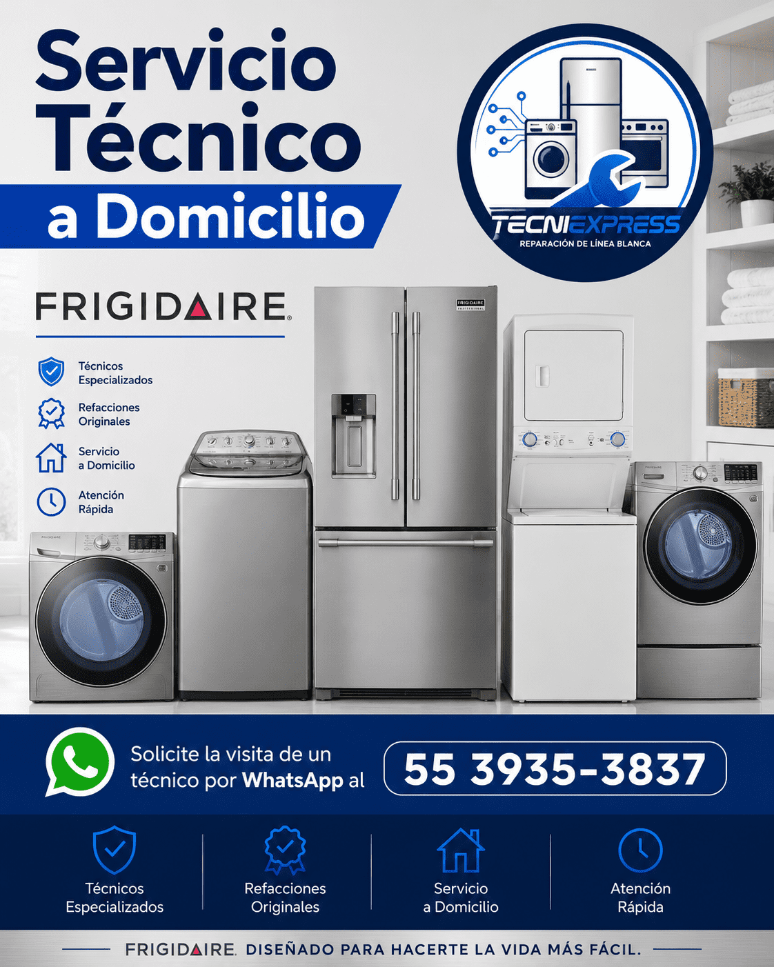 SERVICIO TÉCNICO FRIGIDAIRE CDMX