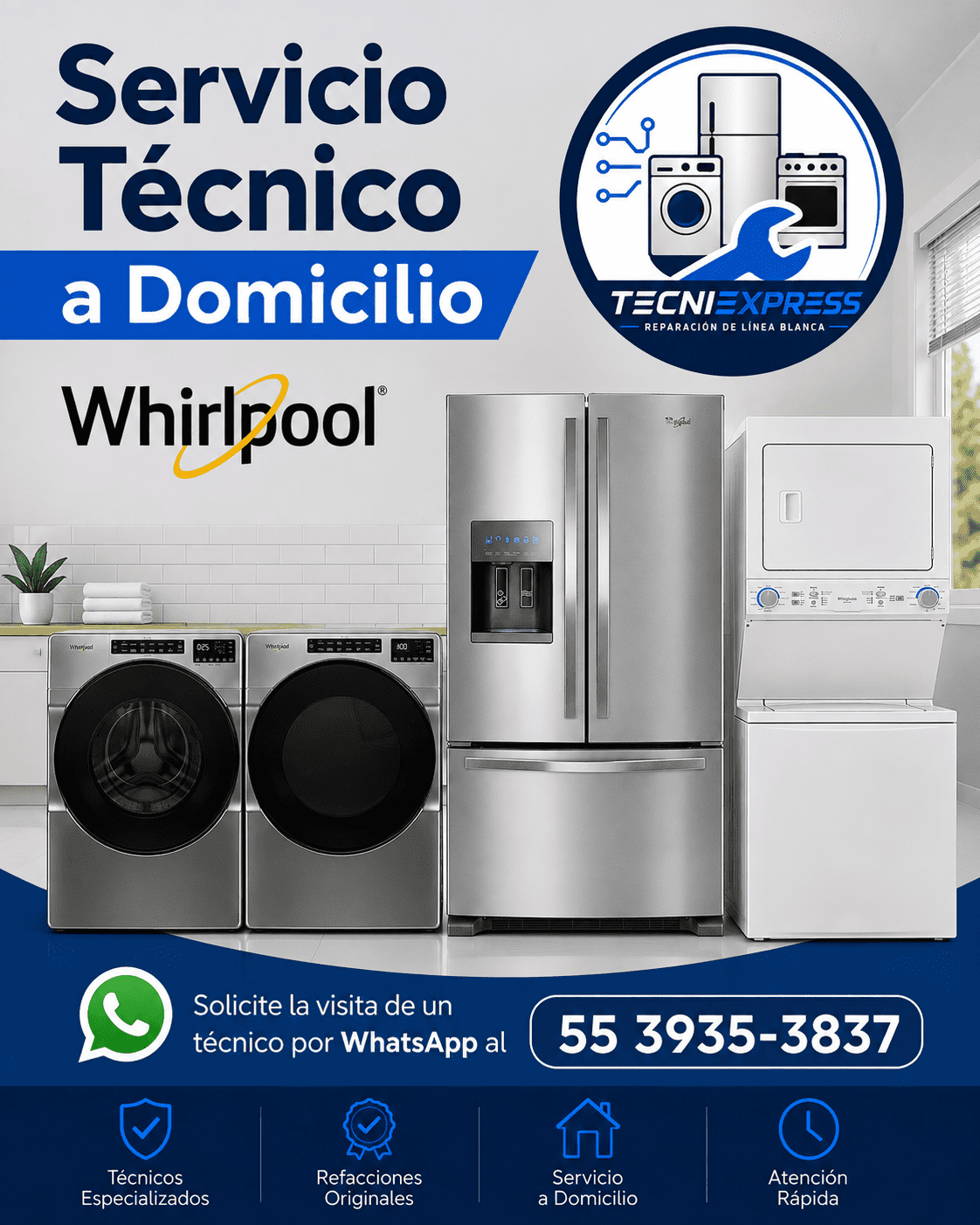 SERVICIO TÉCNICO WHIRLPOOL CDMX